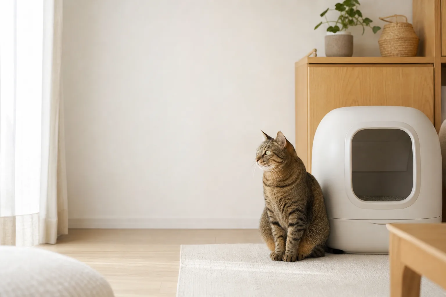 猫と暮らす部屋のトイレ用品
